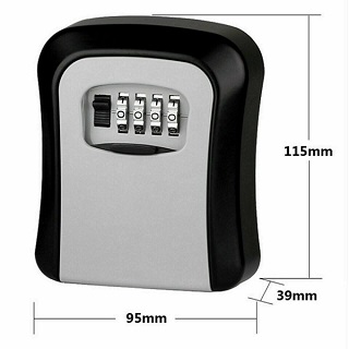 Key Safe Box 4 Digit Wall Mounted Outdoor High Security Code Lock-Storage 